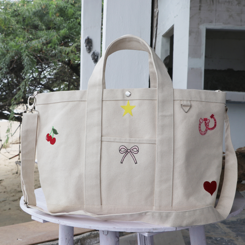 Premium Embroidery Canvas Tote Bag