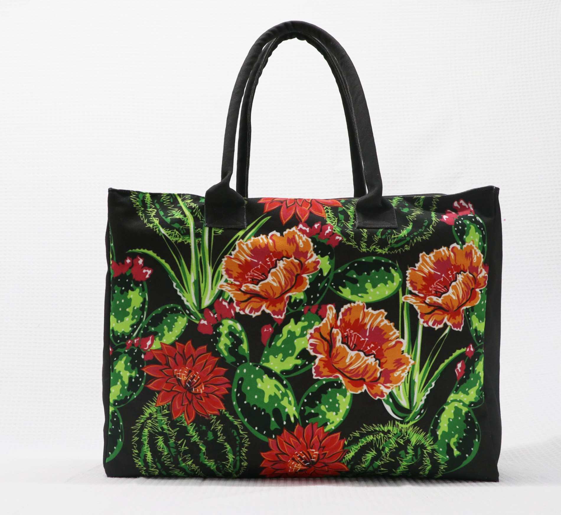 Desert Bloom Cactus Large Shopper Tote Bag