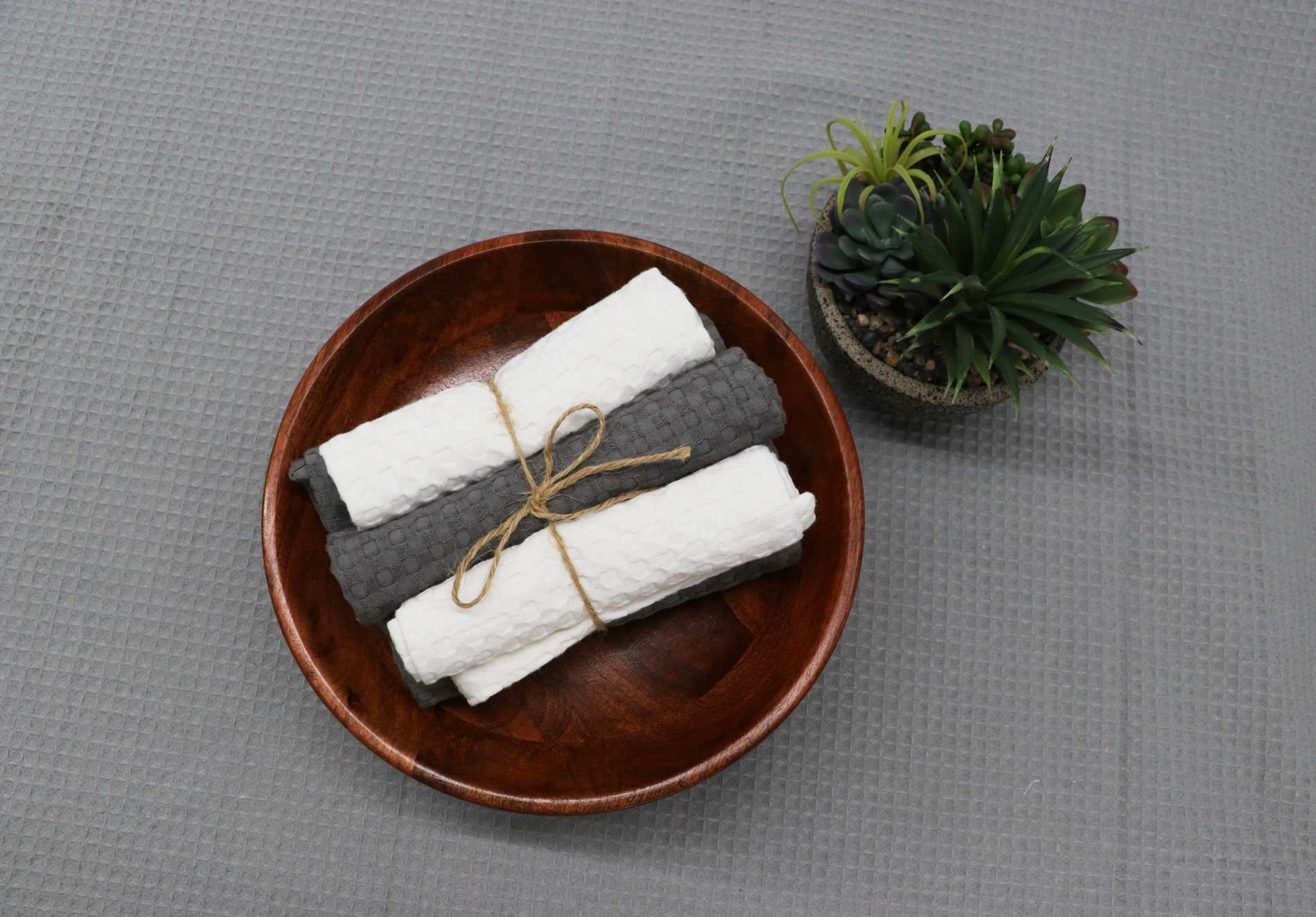 Soft Touch Waffle Face Towel - (Set of 3)