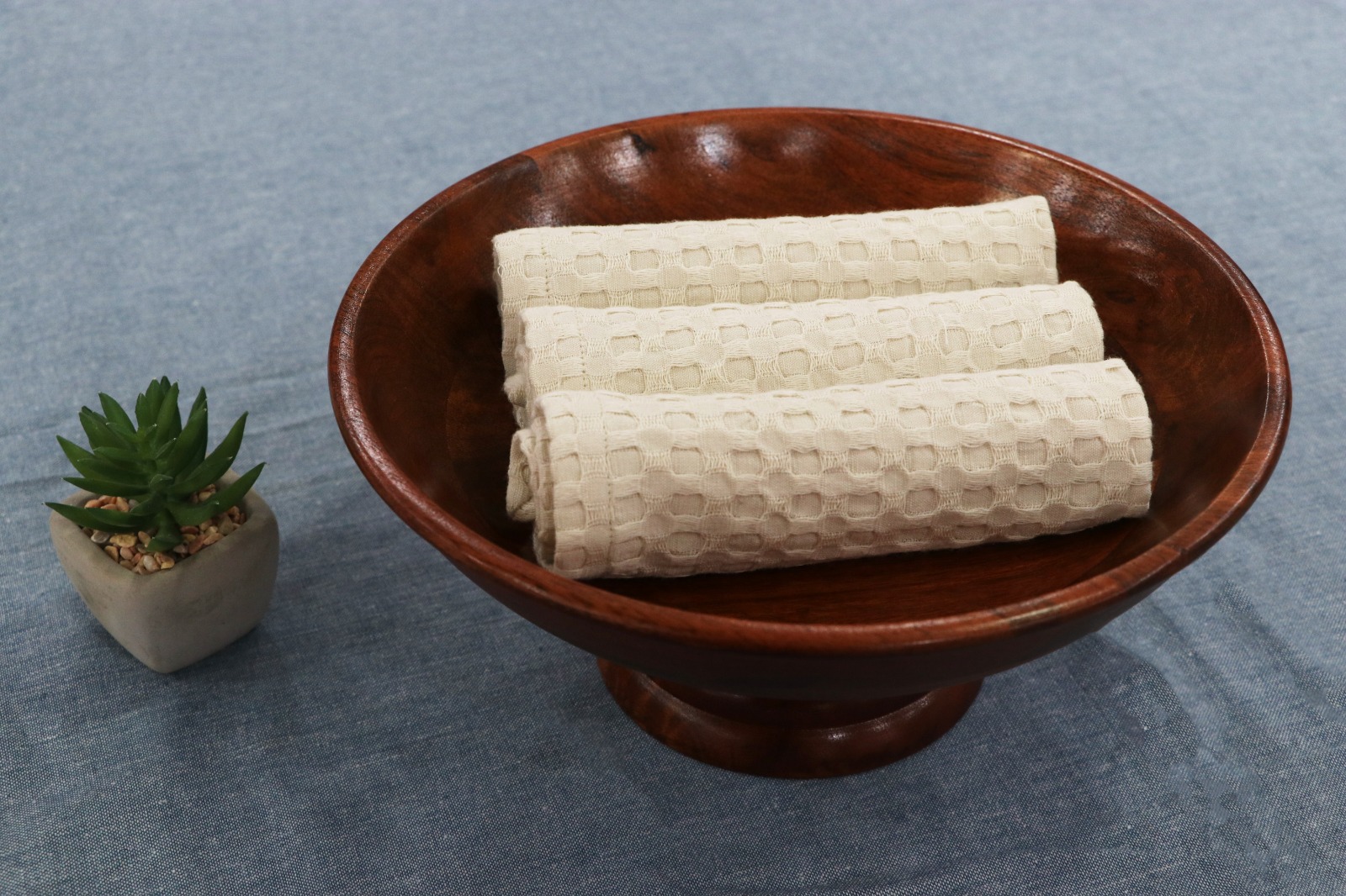 Soft Touch Waffle Face Towel - (Set of 3)