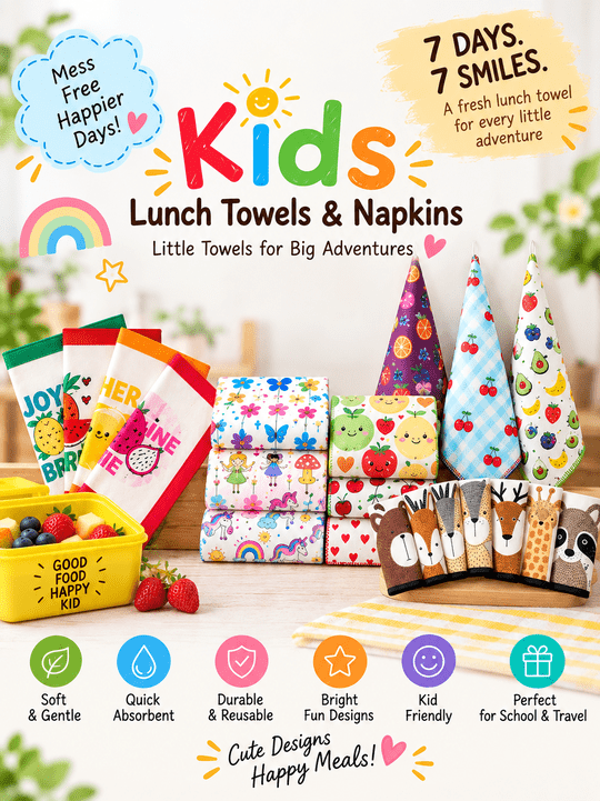 Kids Napkins and Lunch Towels