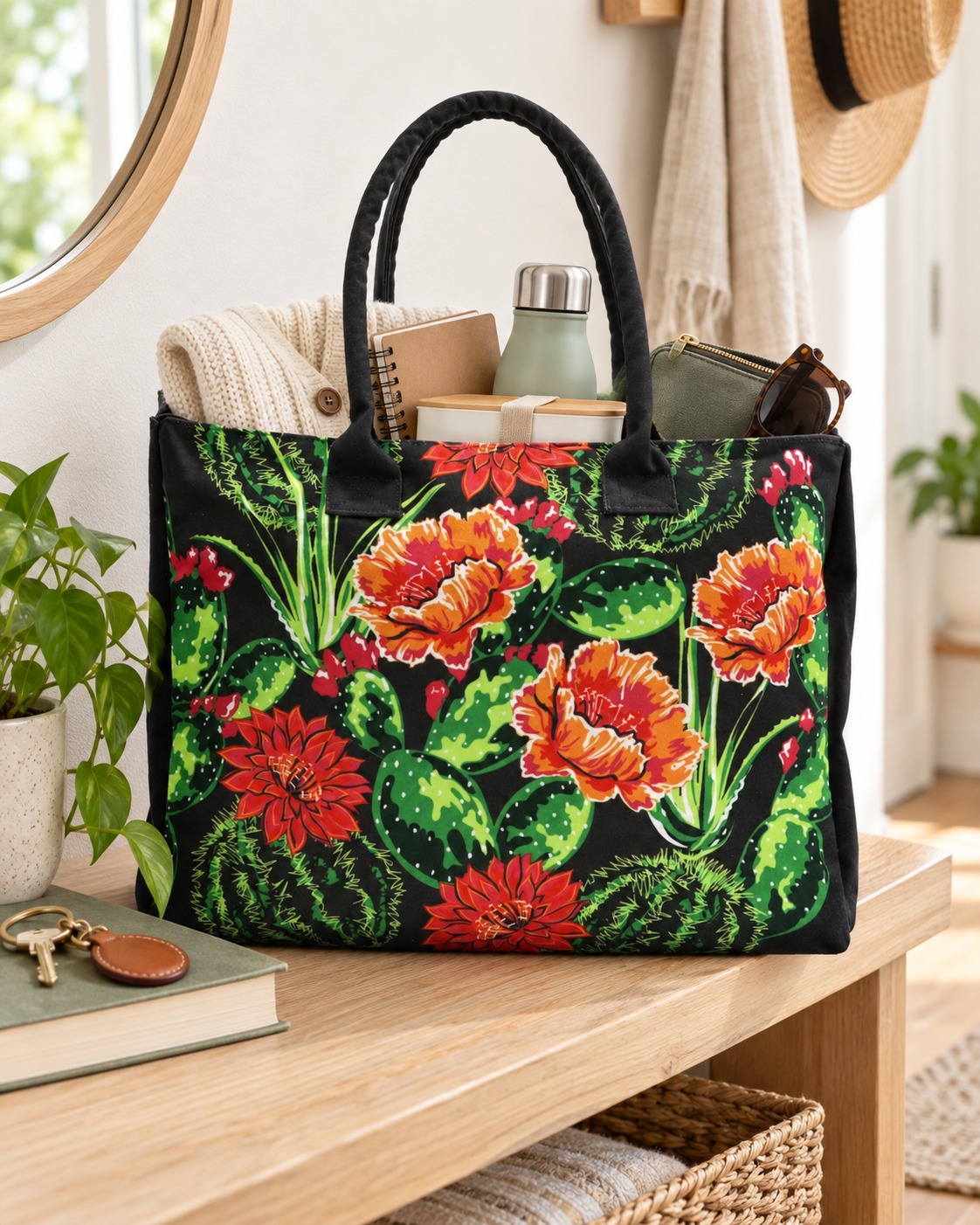 Bloom Cactus Large Shopper Tote Bag