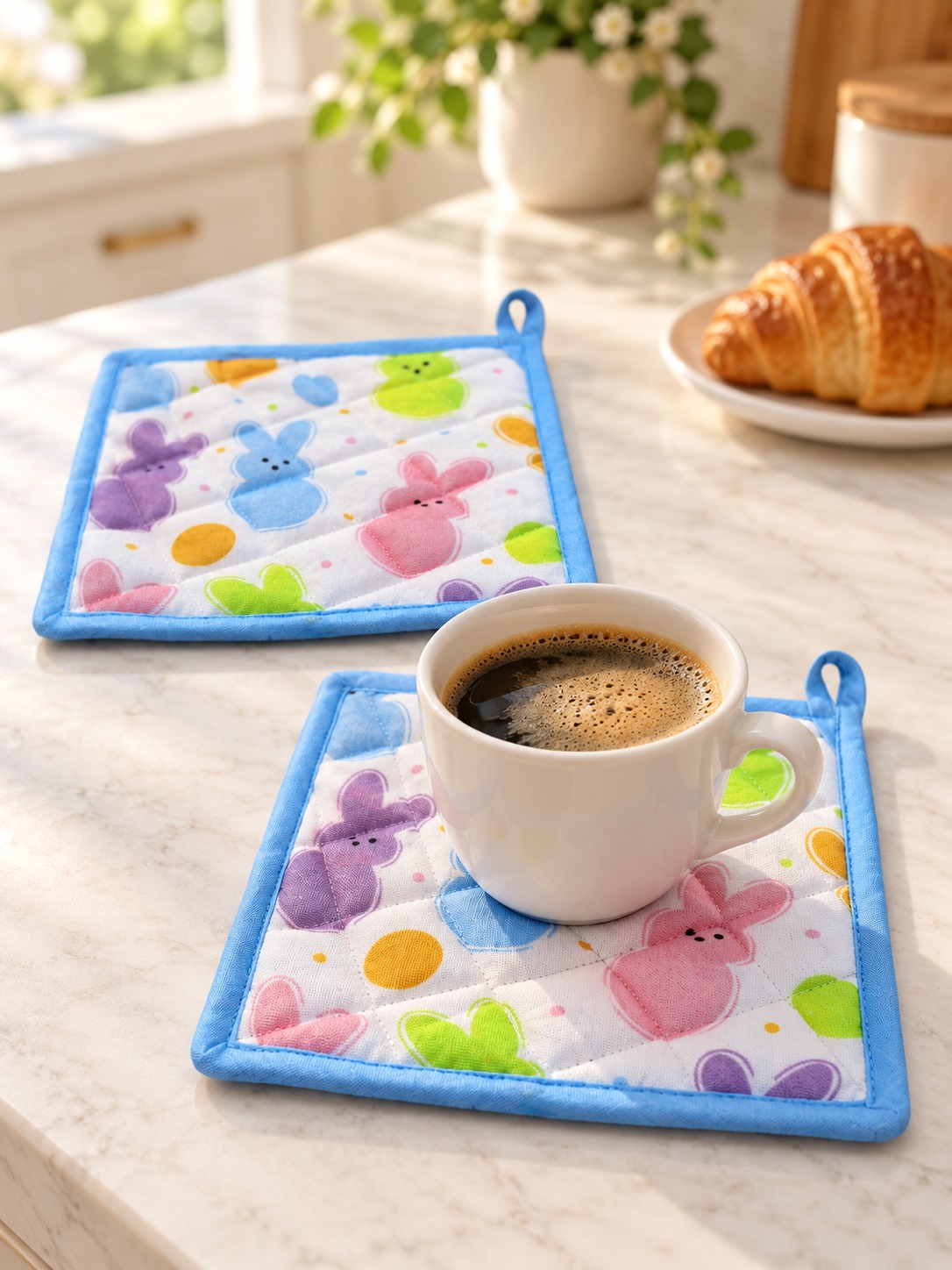 Bunnies and Colours Pot Holder