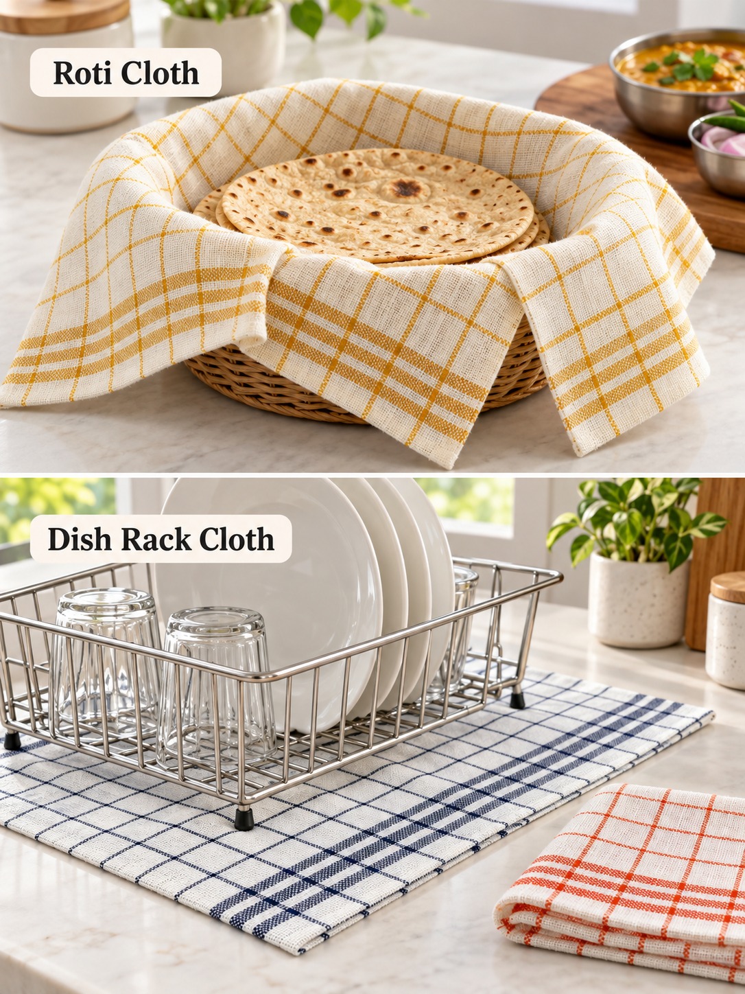 Roti Cloth and Dish Rack Towels - Set of 6