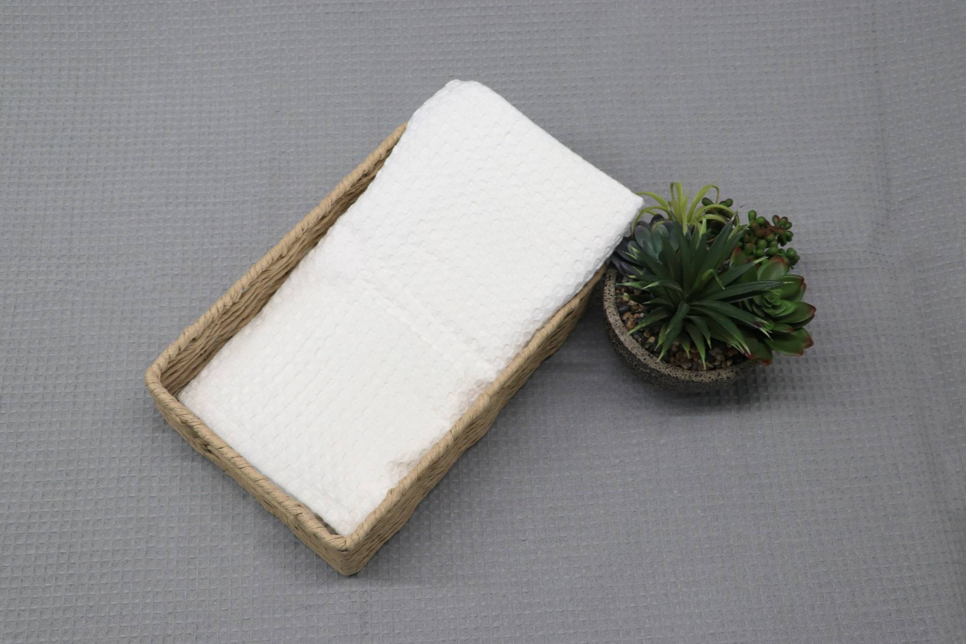Pure Comfort Waffle Bath Towel - White