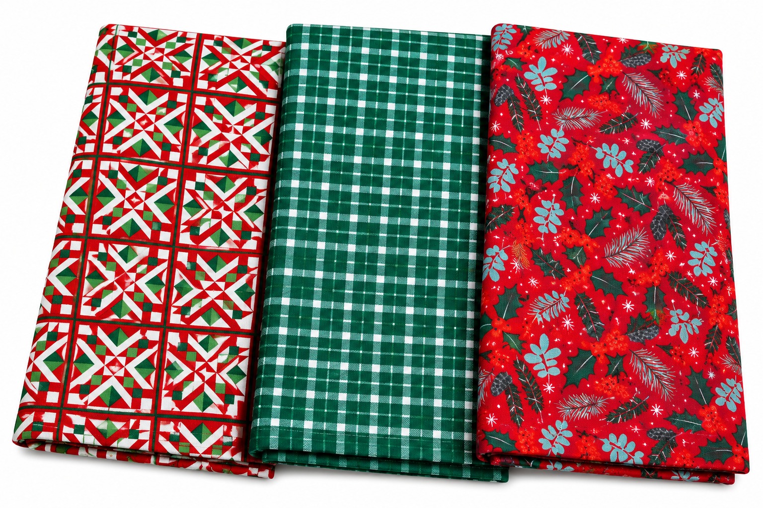 100% Cotton Festive Pattern Kitchen Towel Set